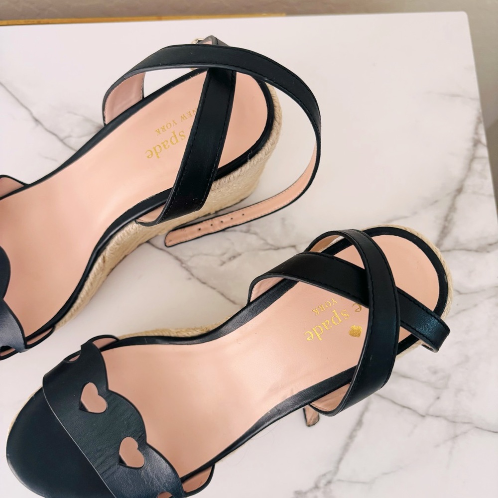 Kate Spade Kitt Espadrille Wedge Sandal Size 8.5 - Picture 4 of 9